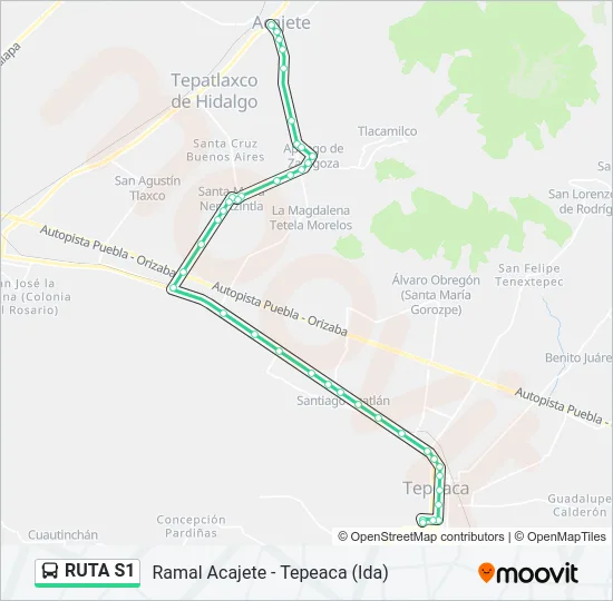 RUTA S1 Bus Line Map
