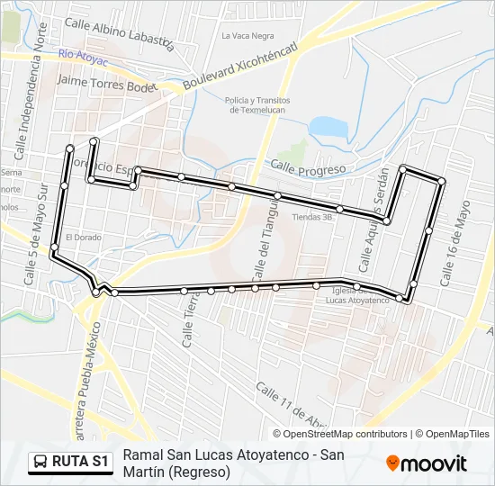 RUTA S1 Bus Line Map