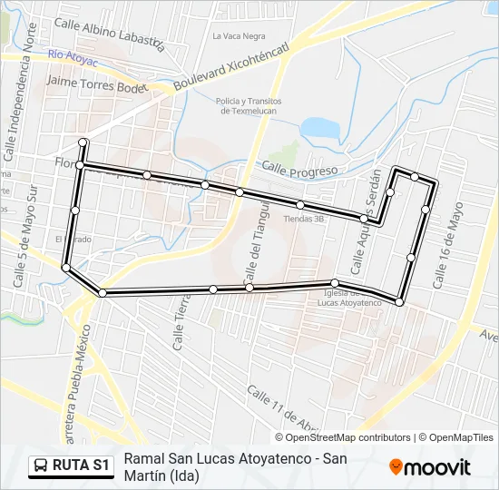 RUTA S1 Bus Line Map