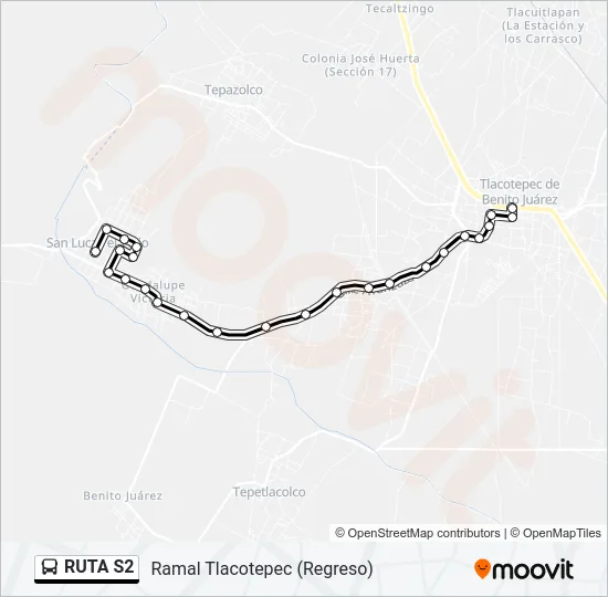 RUTA S2 Bus Line Map