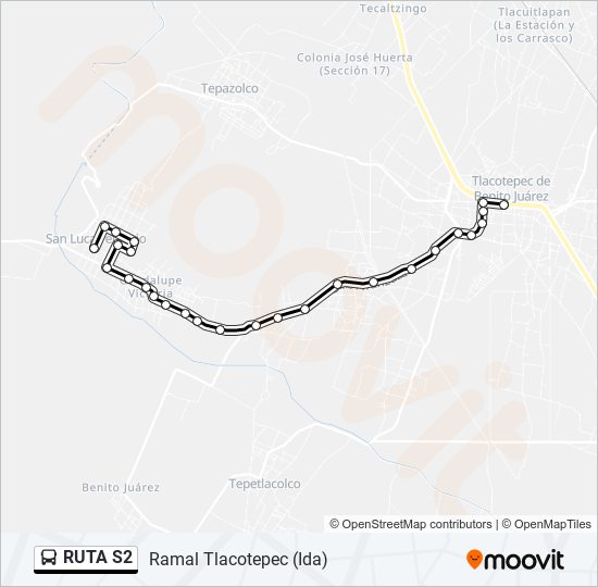 RUTA S2 bus Line Map