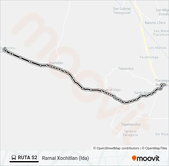 RUTA S2 Bus Line Map