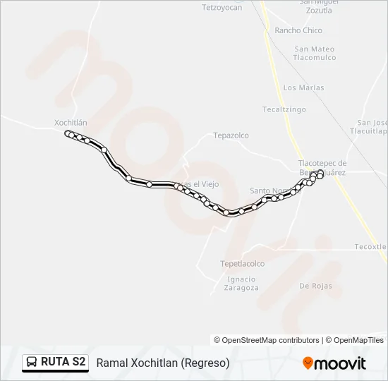 RUTA S2 Bus Line Map
