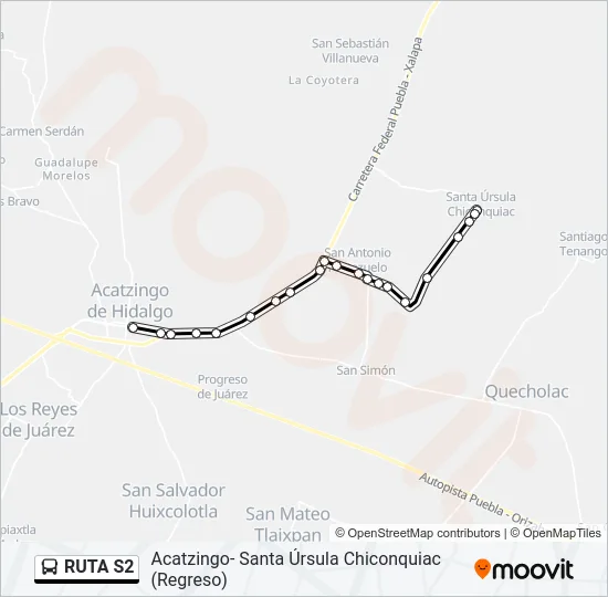 RUTA S2 Bus Line Map