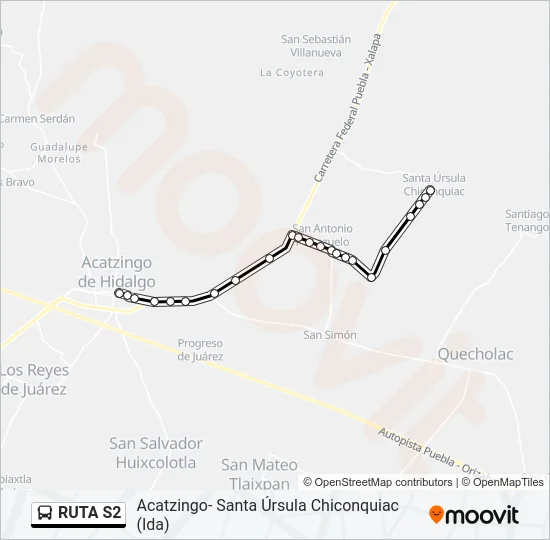 RUTA S2 Bus Line Map