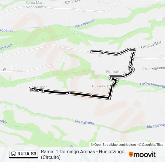 RUTA S3 Bus Line Map