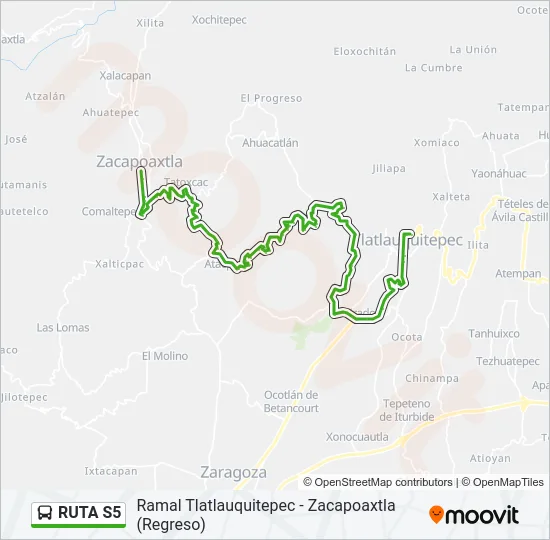 RUTA S5 Bus Line Map