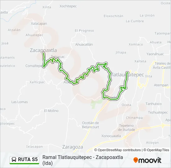 RUTA S5 Bus Line Map