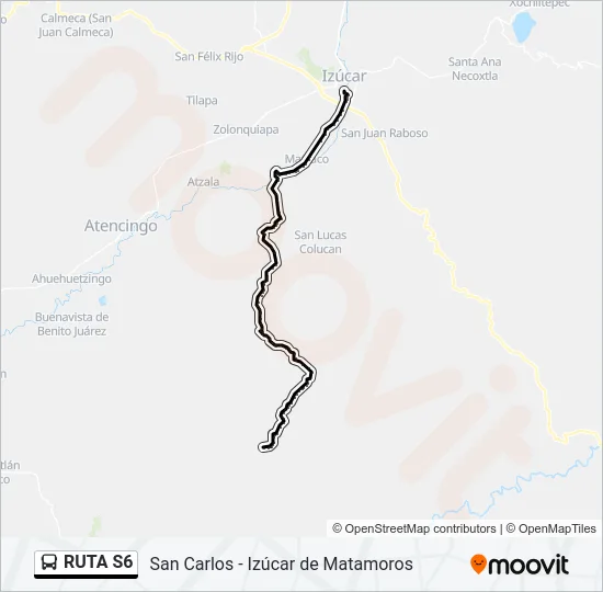 RUTA S6 Bus Line Map
