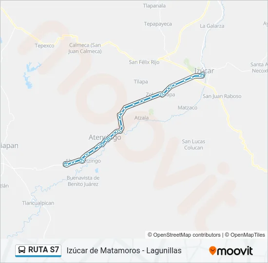 RUTA S7 Bus Line Map