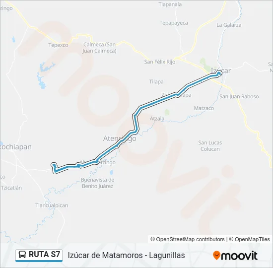 RUTA S7 Bus Line Map
