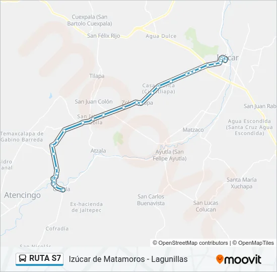 RUTA S7 Bus Line Map