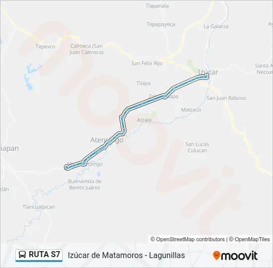 RUTA S7 Bus Line Map