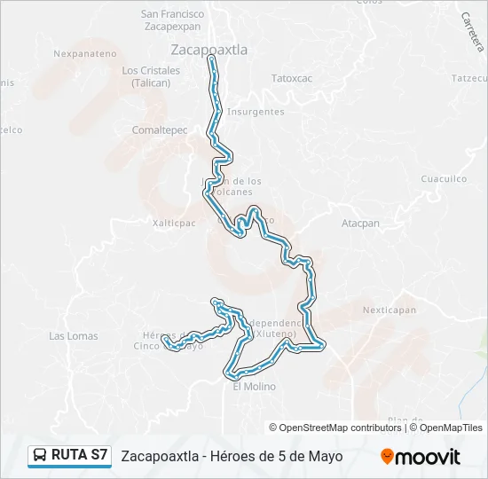 RUTA S7 Bus Line Map