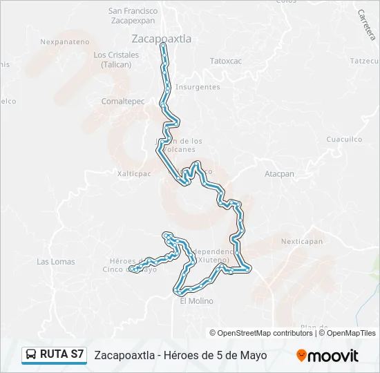 RUTA S7 Bus Line Map