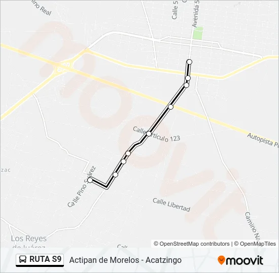 RUTA S9 Bus Line Map