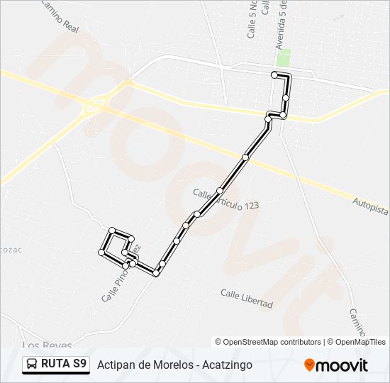 RUTA S9 bus Line Map