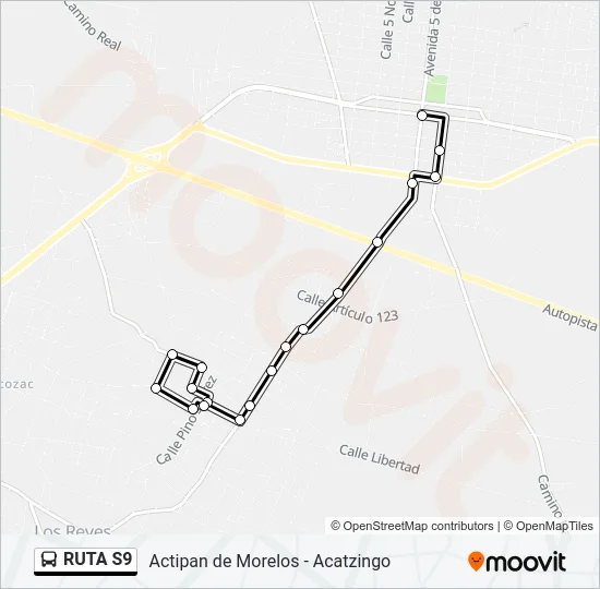 RUTA S9 Bus Line Map