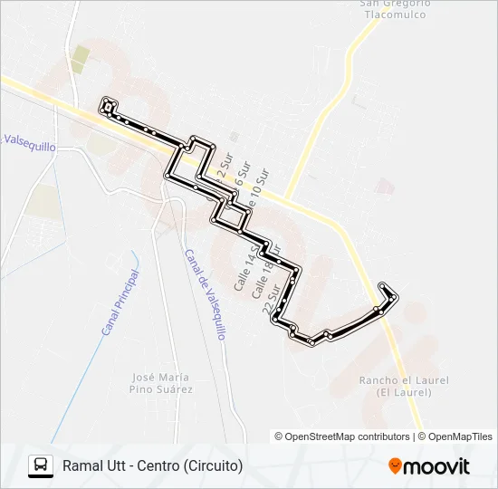 RUTA UTT Bus Line Map