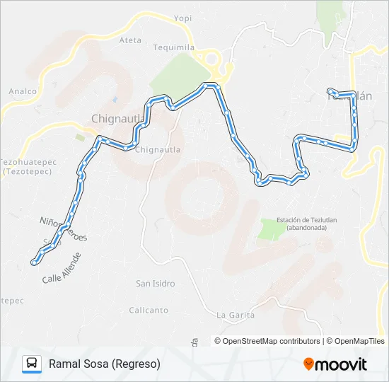 RUTA ROJOS Bus Line Map