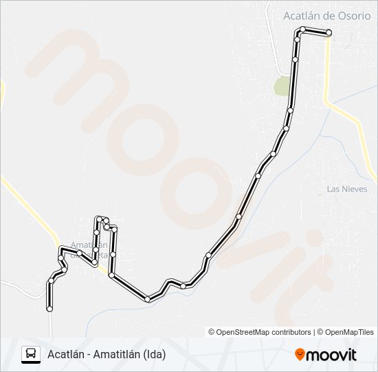 Mapa de RUTA ACATLÁN de autobús