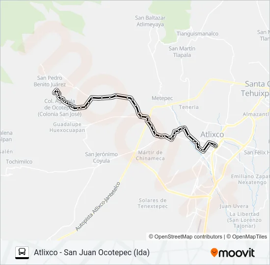 RUTA ATLIXCO Bus Line Map