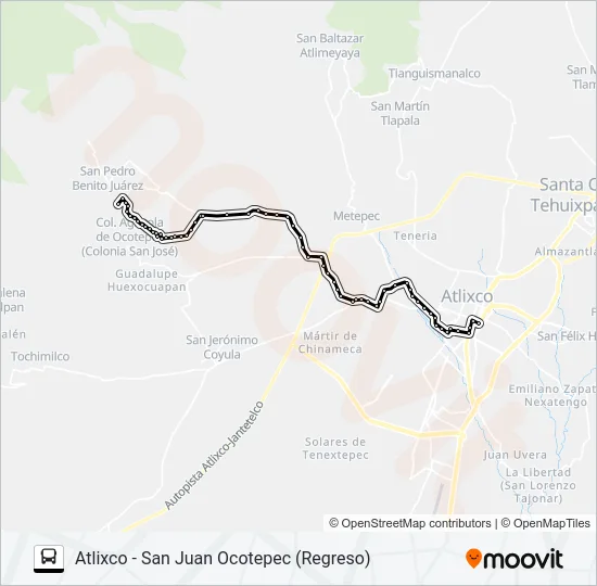 RUTA ATLIXCO Bus Line Map