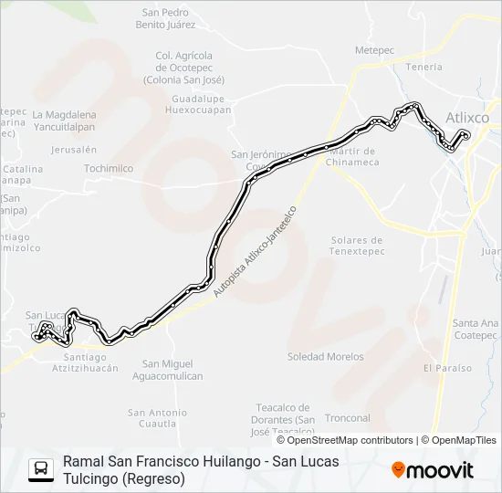 RUTA ATLIXCO Bus Line Map