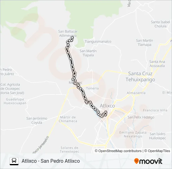 RUTA ATLIXCO Bus Line Map