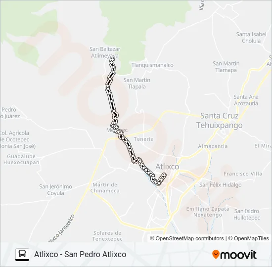 RUTA ATLIXCO Bus Line Map