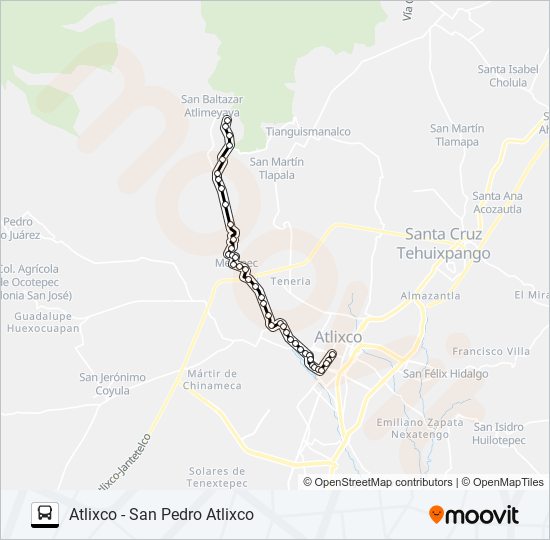 RUTA ATLIXCO bus Line Map