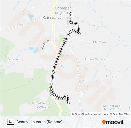 RUTA URBANA 1 Bus Line Map