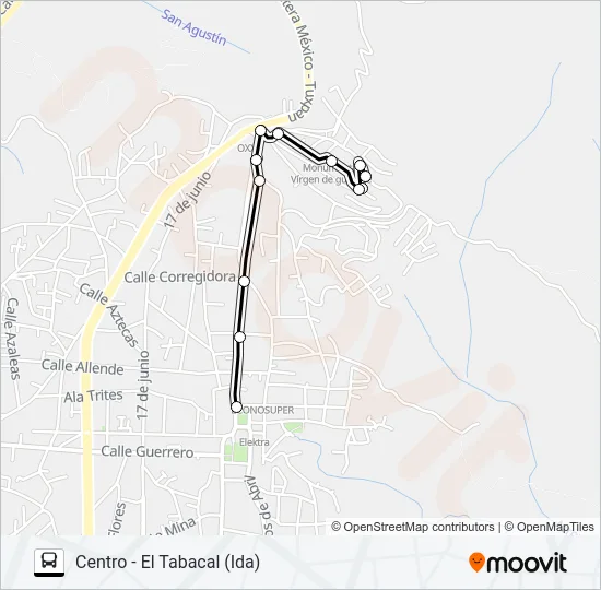 RUTA URBANA 2 Bus Line Map