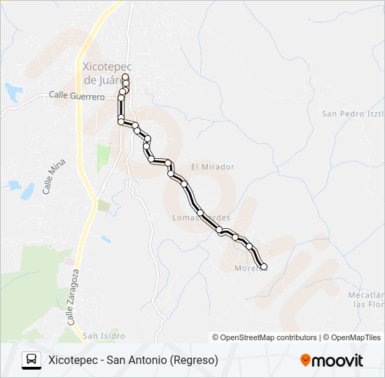Mapa de RUTA URBANA 4 de autobús