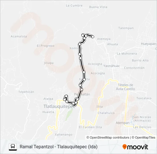 RUTA TEPANTZOL Bus Line Map