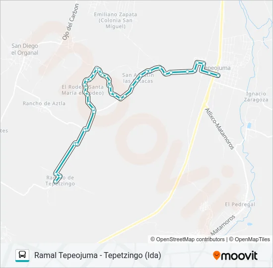 RUTA TEPEOJUMA Bus Line Map