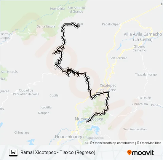RUTA XICOTEPEC Bus Line Map