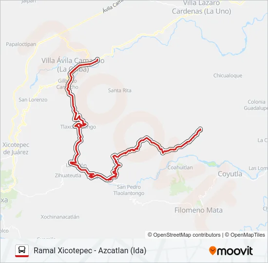 RUTA XICOTEPEC Bus Line Map
