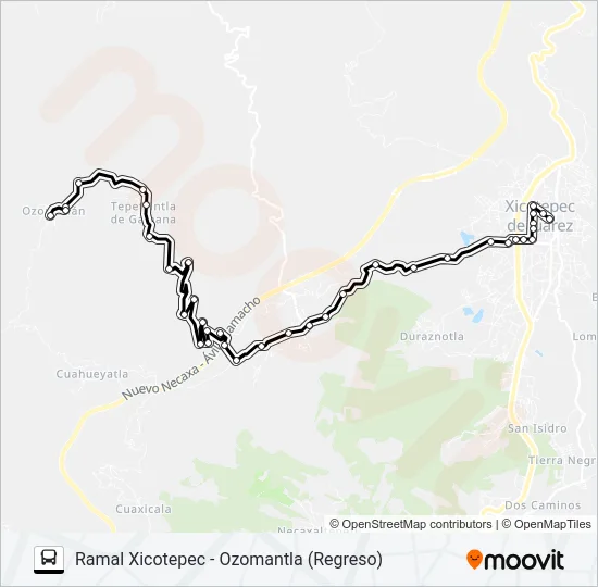 RUTA XICOTEPEC Bus Line Map