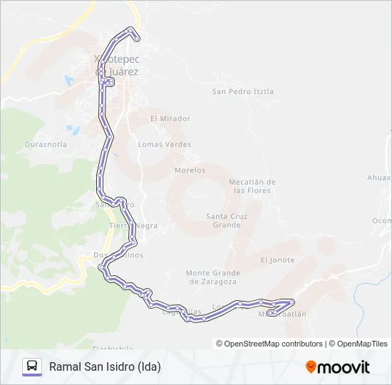 RUTA XICOTEPEC Bus Line Map