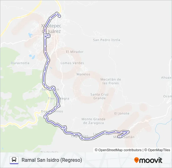 RUTA XICOTEPEC Bus Line Map
