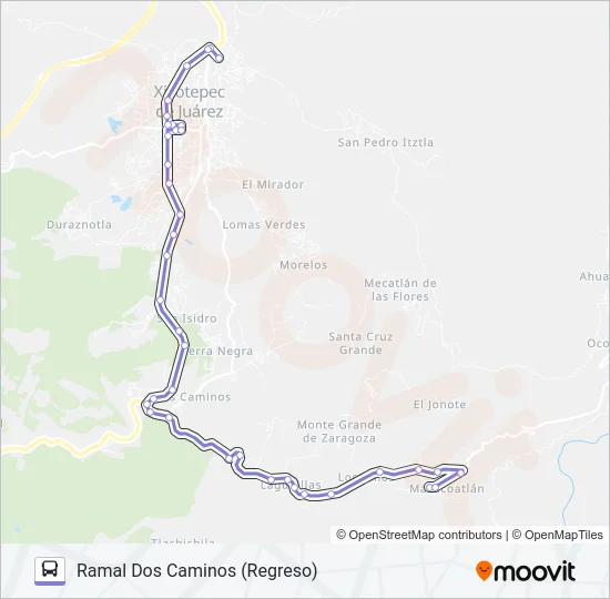 RUTA XICOTEPEC Bus Line Map