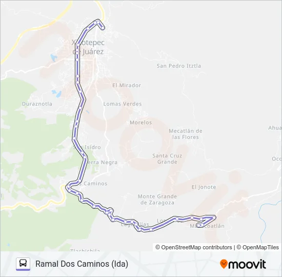 RUTA XICOTEPEC Bus Line Map