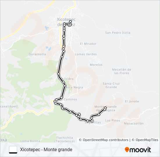 RUTA XICOTEPEC bus Line Map
