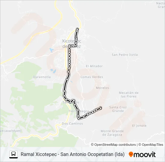 RUTA XICOTEPEC Bus Line Map
