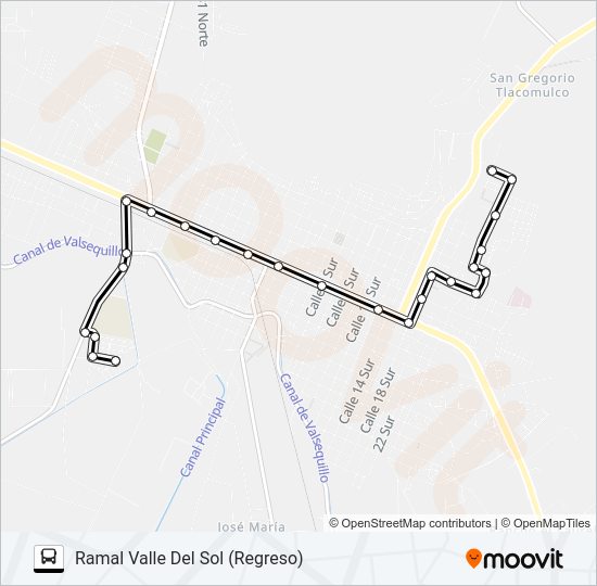 Mapa de RUTA SAN MARTÍN de autobús