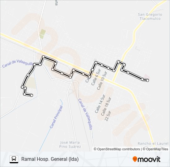 Mapa de RUTA SAN MARTÍN de autobús