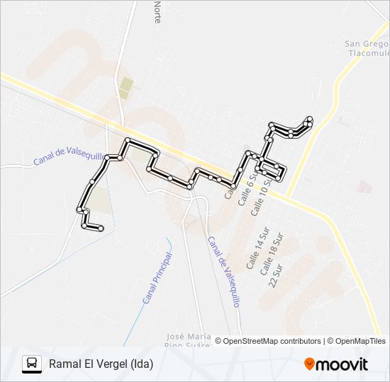 Mapa de RUTA SAN MARTÍN de autobús