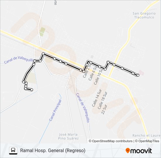 Mapa de RUTA SAN MARTÍN de autobús