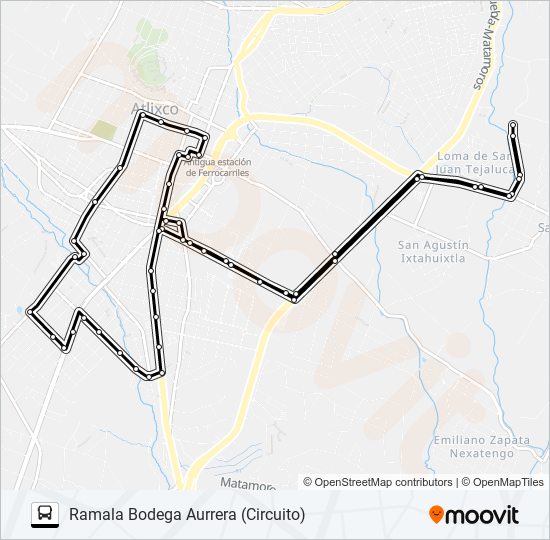 Mapa de RUTA SANTA RITA de autobús